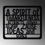 Wallity A Spirit of Thankfulness - Escultura de pared metálica negra